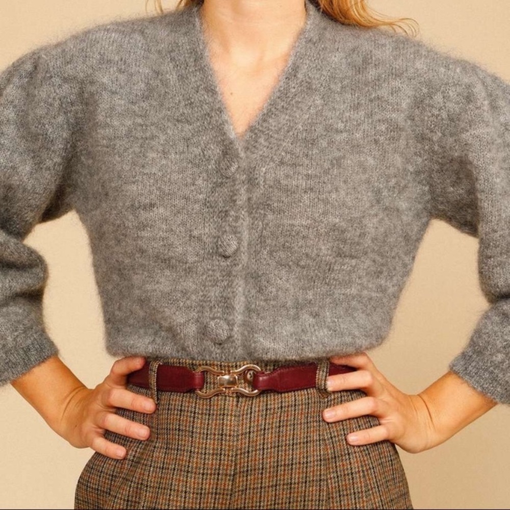 NWT and button: Rouje Grey Nona Cardigan size 38